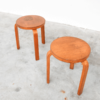 Set of 2 stools 60 by Alvar Aalto for Artek