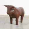 Leather Bull Footstool by Dimitri Omersa