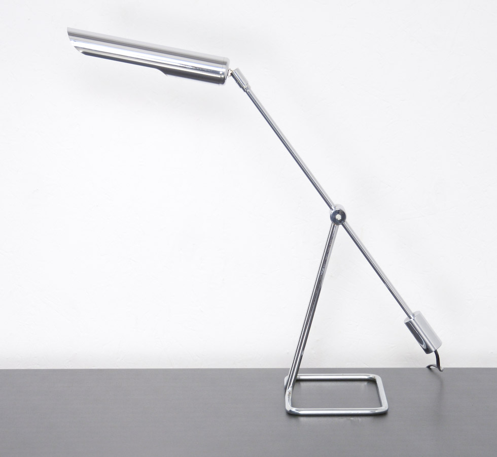 Minimalist Chrome Desk Lamp by Abo Randers