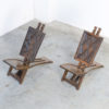 Nice Pair of Geometric African Chief Chairs