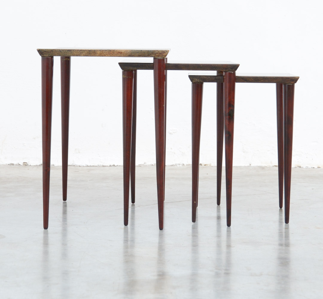 Set of 3 Nesting Tables by Aldo Tura