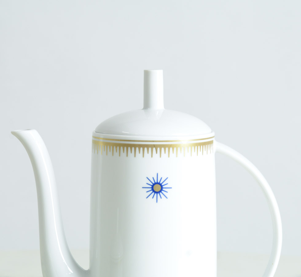 Ceramic Coffee Pot And Sugar Bowl By Alessandro Mendini For Alessi