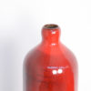 Red Ceramic Bottle-Shaped Vase by Perignem
