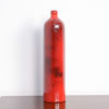 Red Ceramic Bottle-Shaped Vase by Perignem