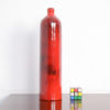 Red Ceramic Bottle-Shaped Vase by Perignem