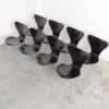 Set of Black Butterfly Chairs by Arne Jacobsen for Fritz Hansen