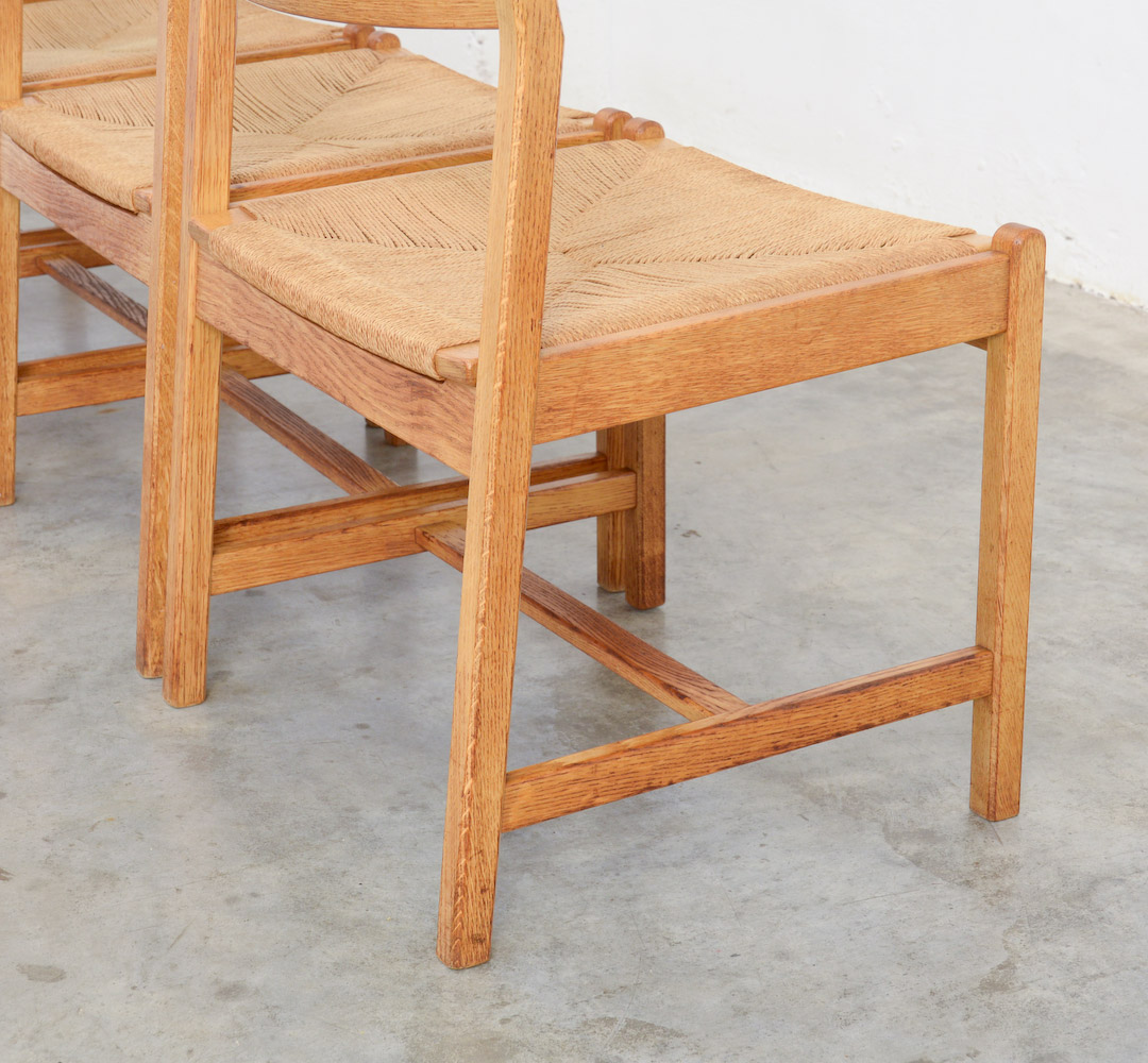 Set of 10 Dining Chairs by Borge Mogensen for C.M. Madsens Fabrikker, Denmark