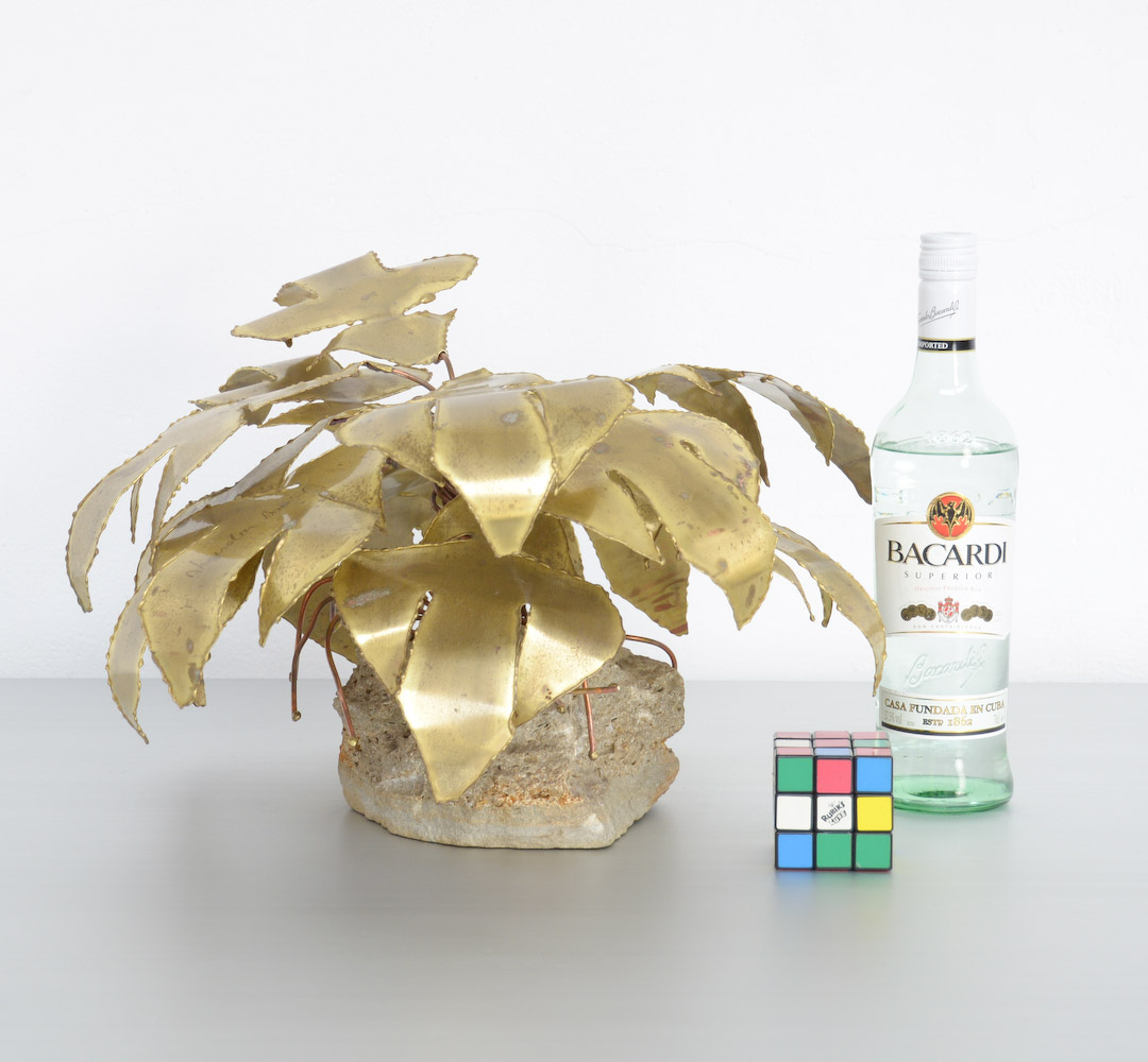 Brass Palm Tree Sculpture by Daniel Dhaeseleer