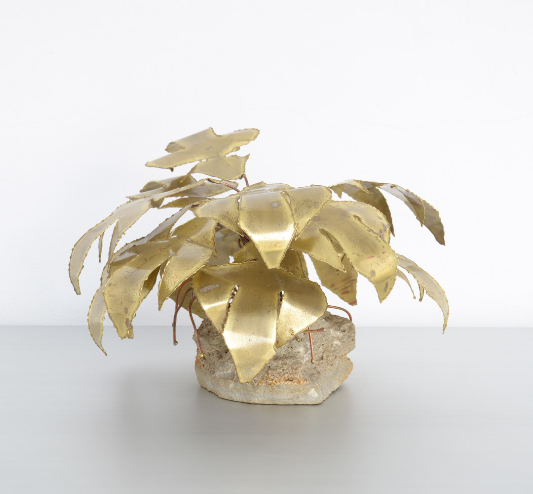 Brass Palm Tree Sculpture by Daniel Dhaeseleer