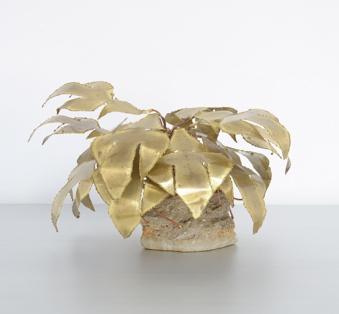 Brass Palm Tree Sculpture by Daniel Dhaeseleer