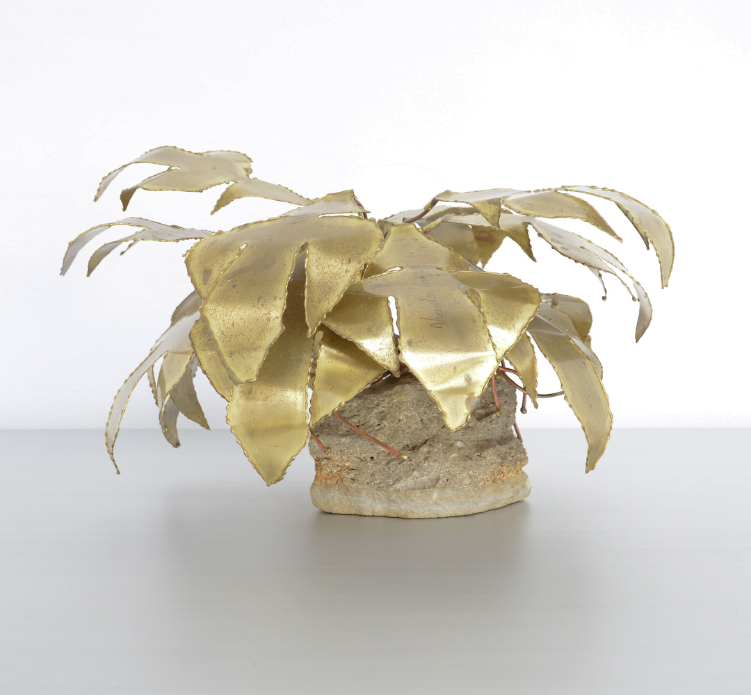Brass Palm Tree Sculpture by Daniel Dhaeseleer