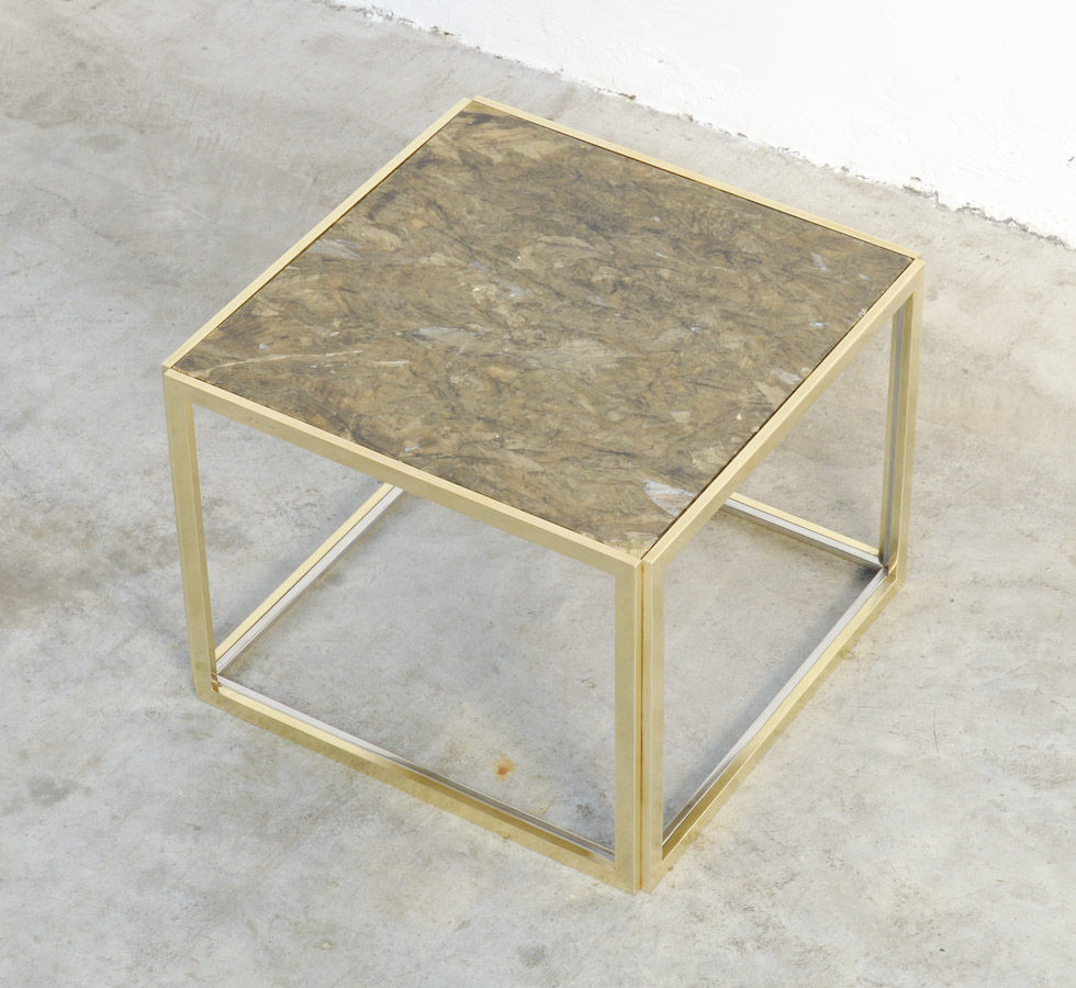 Brass Side Table by Jean Charles, Paris