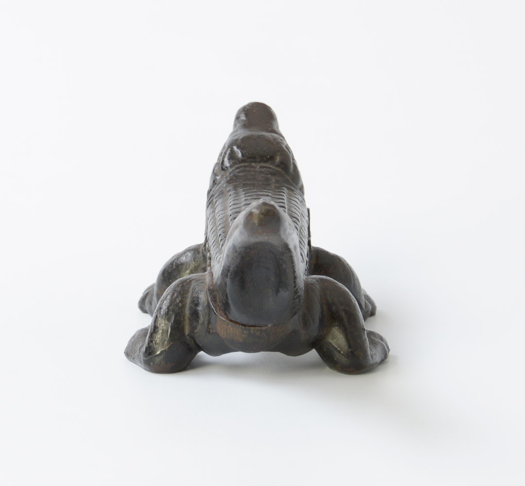 Antique Cast Iron Crocodile Cork Press