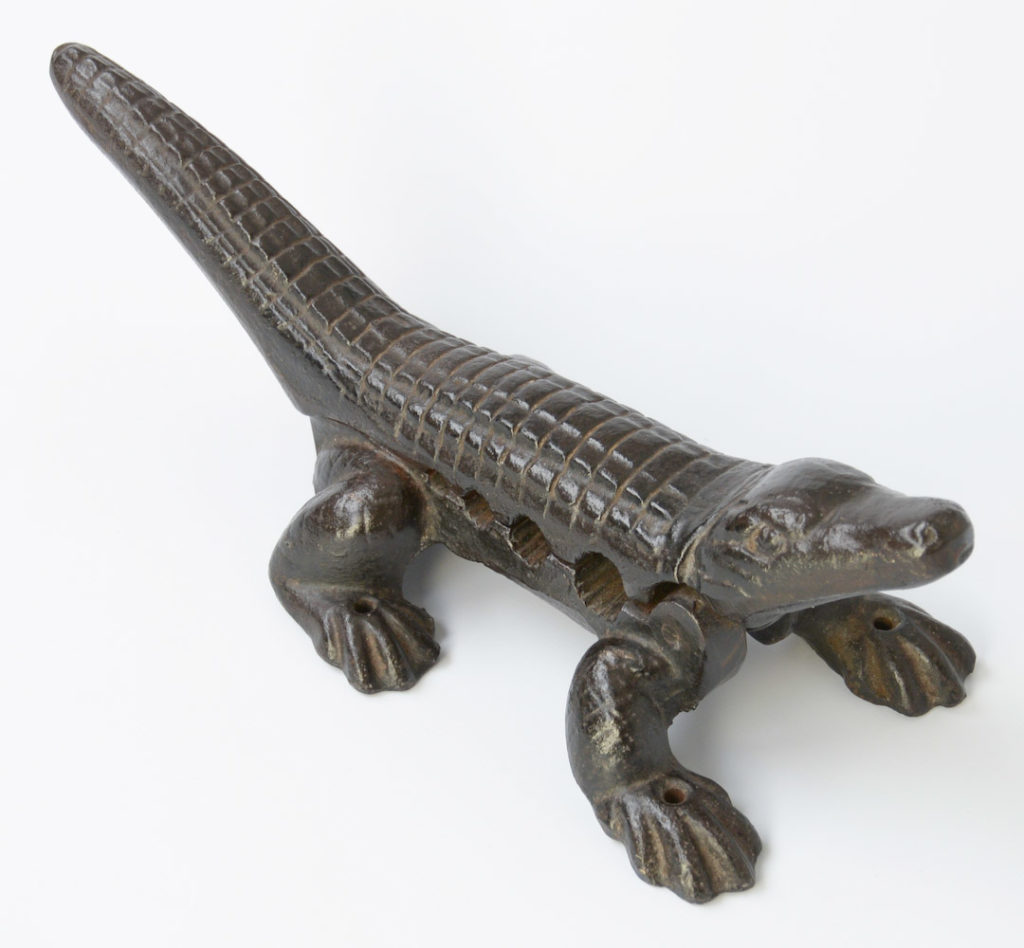 Antique Cast Iron Crocodile Cork Press