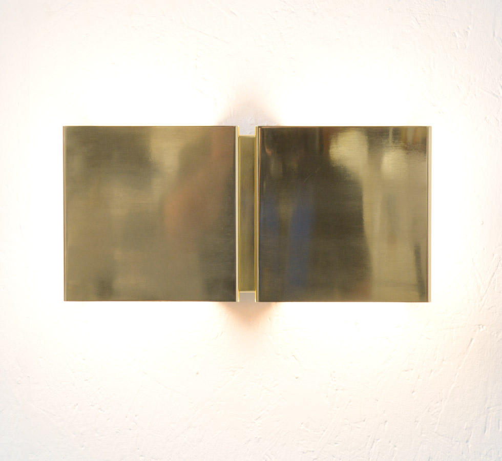 Massive Brass Wall Scone by Christophe Gevers for Light