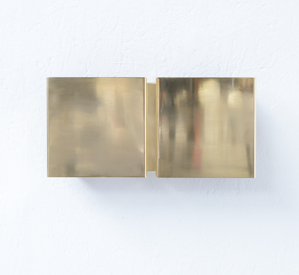 Massive Brass Wall Scone by Christophe Gevers for Light