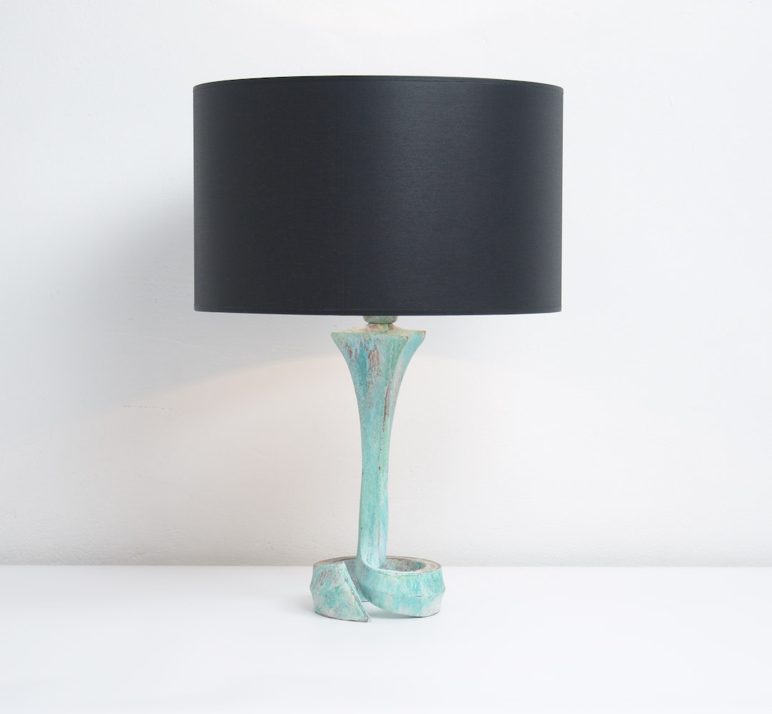 Elegant Oxidized Copper Table Lamp