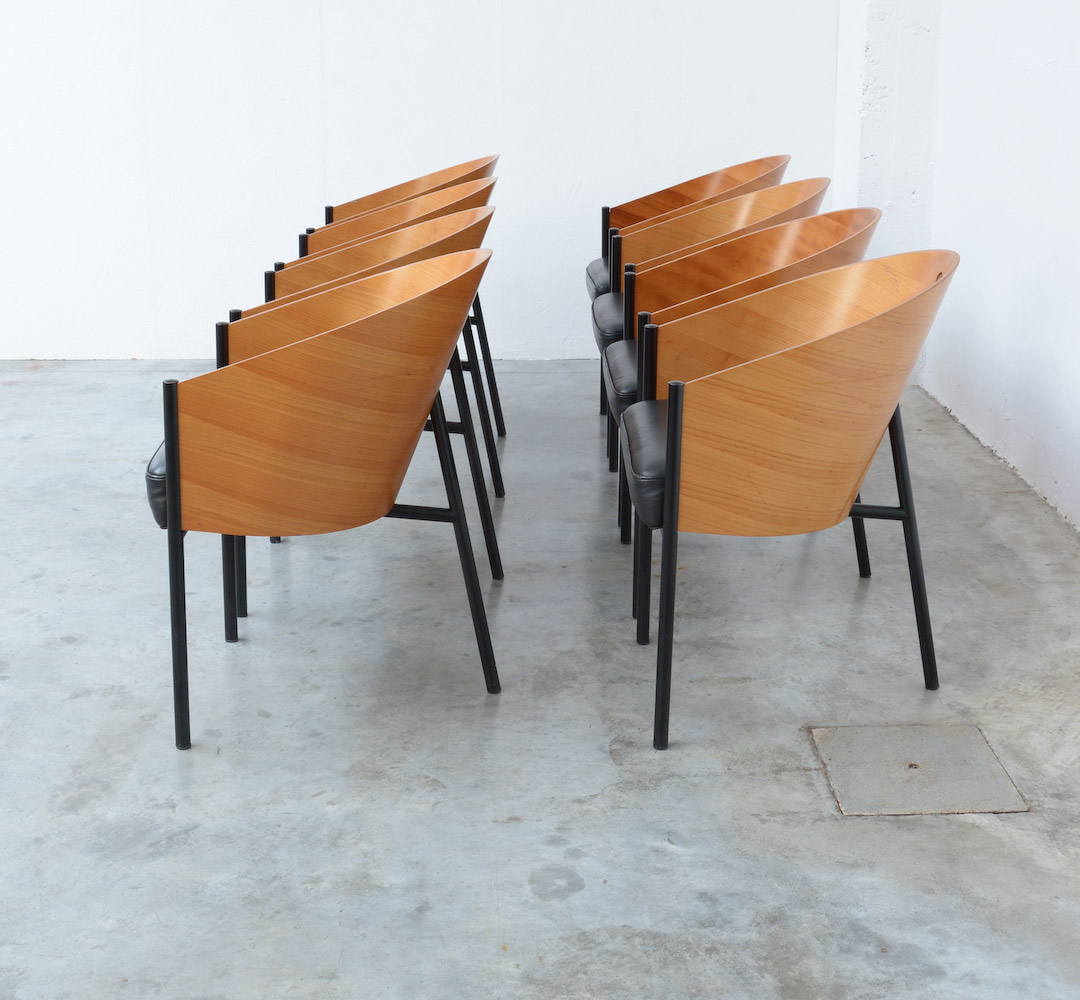 Set of 8 Costes Chairs by Philippe Starck for Driade Aleph