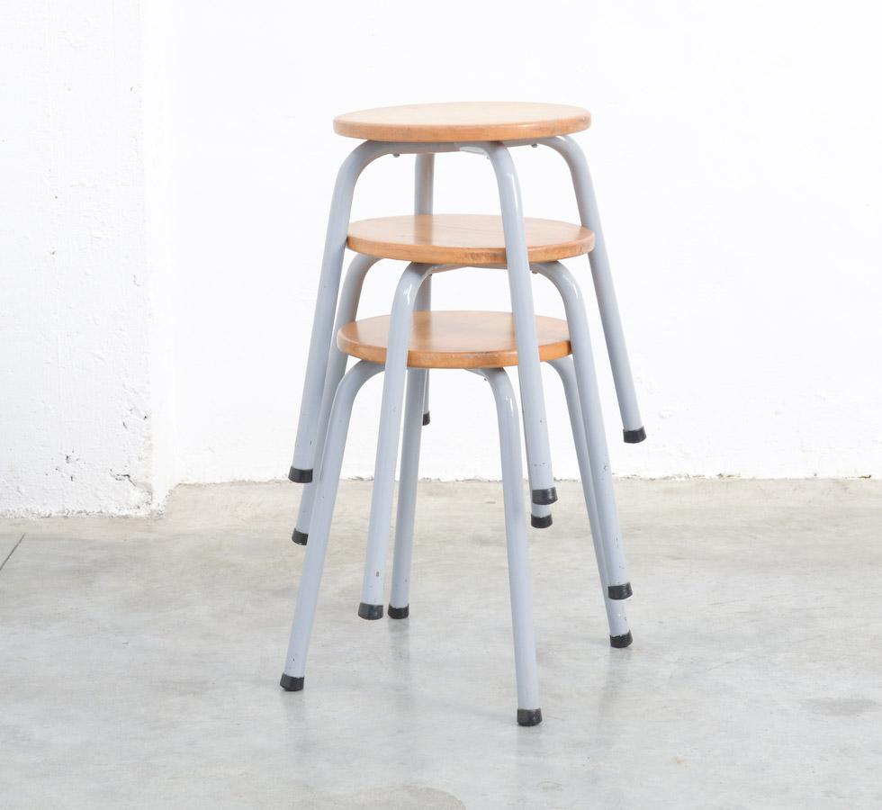 Set of 6 Industrial Stools