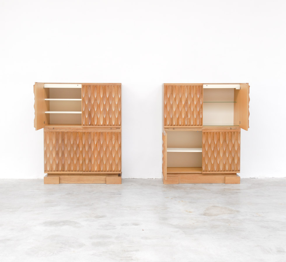 Duo of Graphic bar/ cabinet