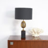 Black Marble and Brass Table Lamp