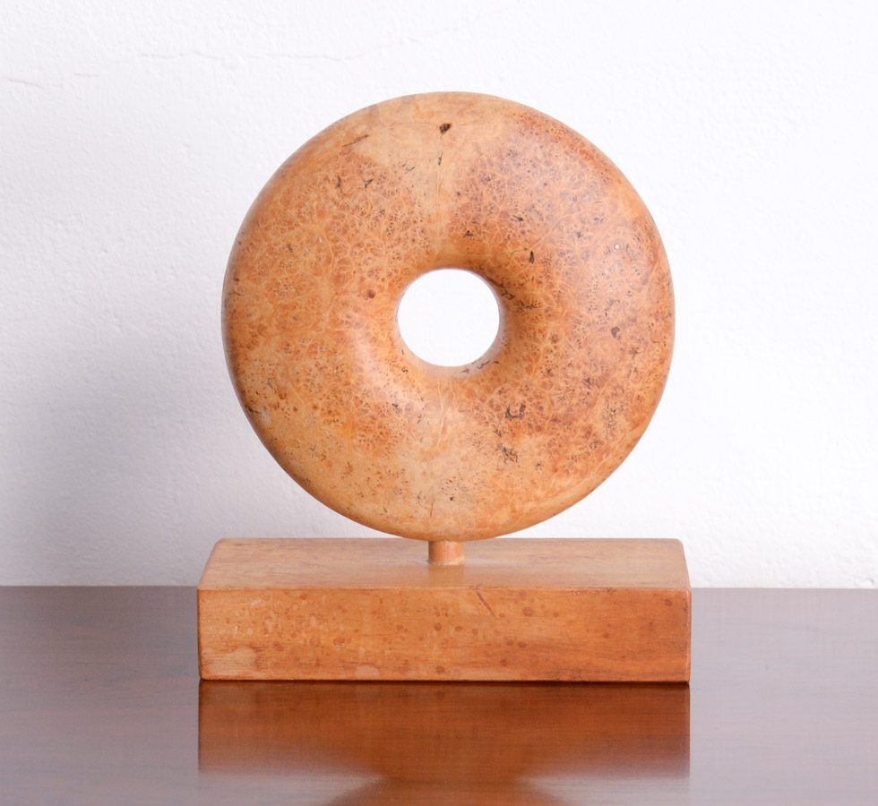Geometric Walnut Sculpture