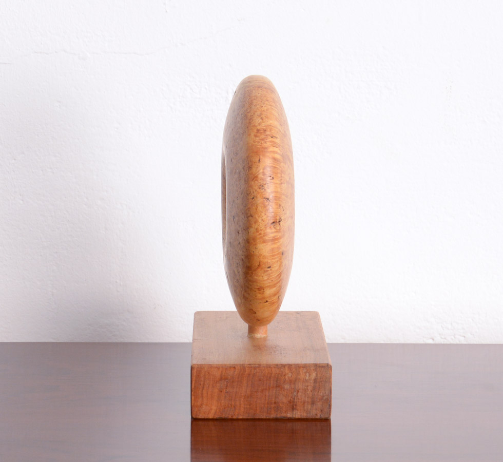 Geometric Walnut Sculpture