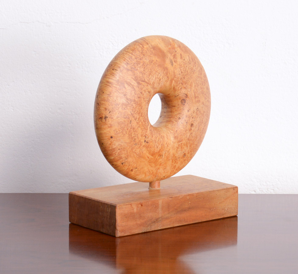 Geometric Walnut Sculpture