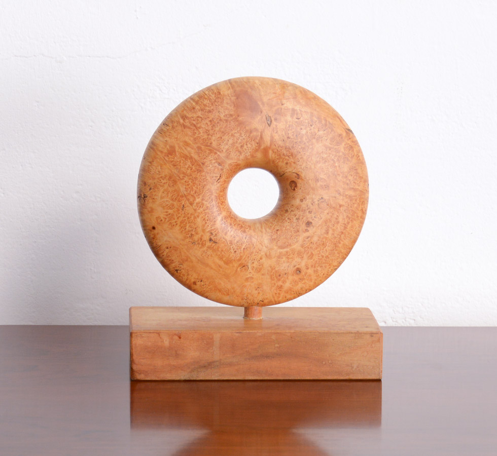 Geometric Walnut Sculpture