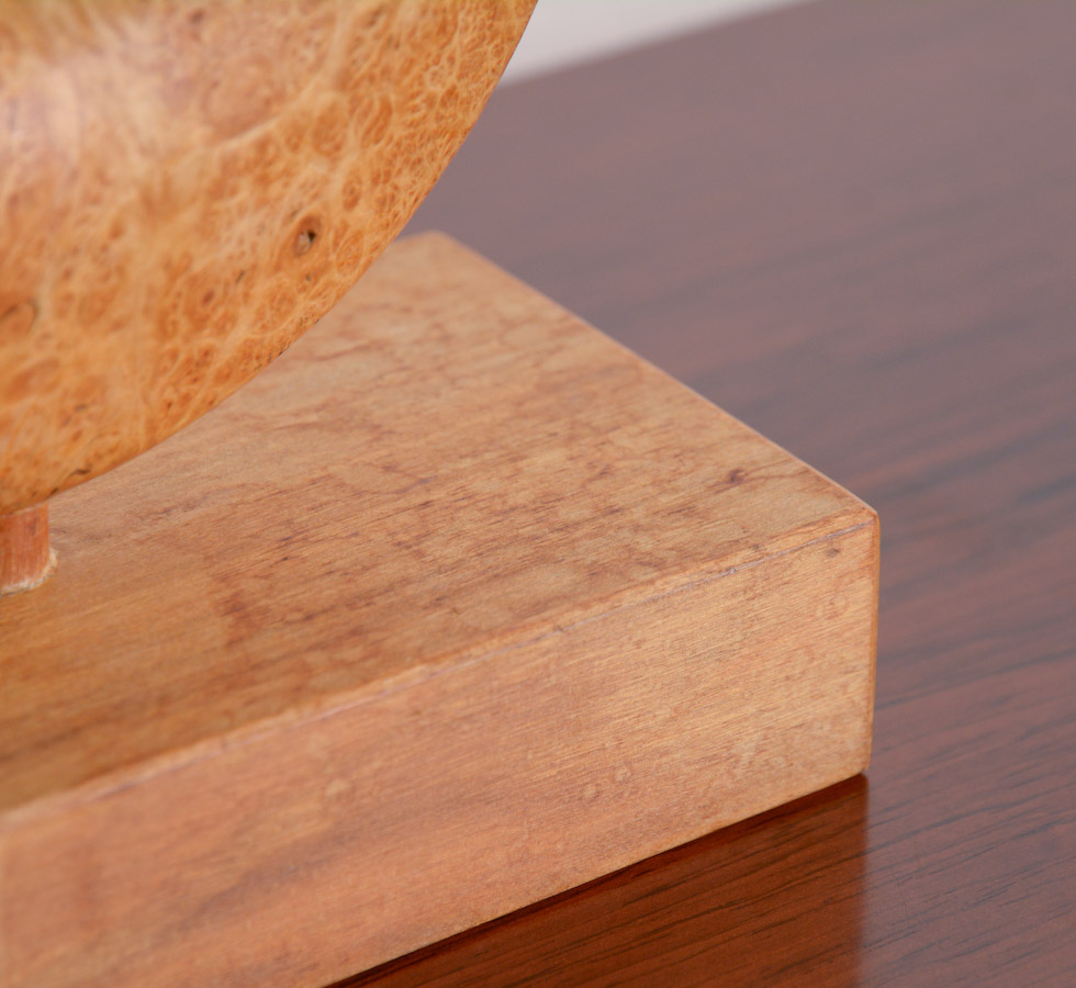 Geometric Walnut Sculpture