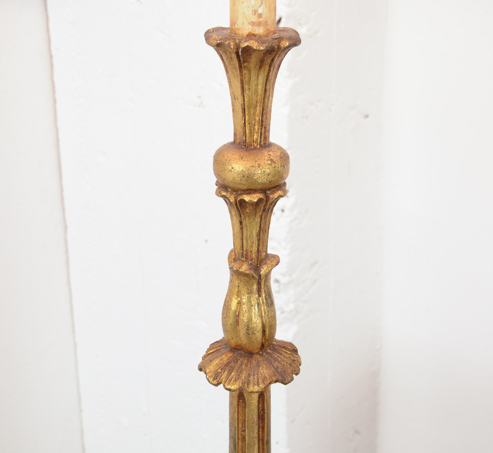 Decorative Gold Plated Wooden Floor Lamp