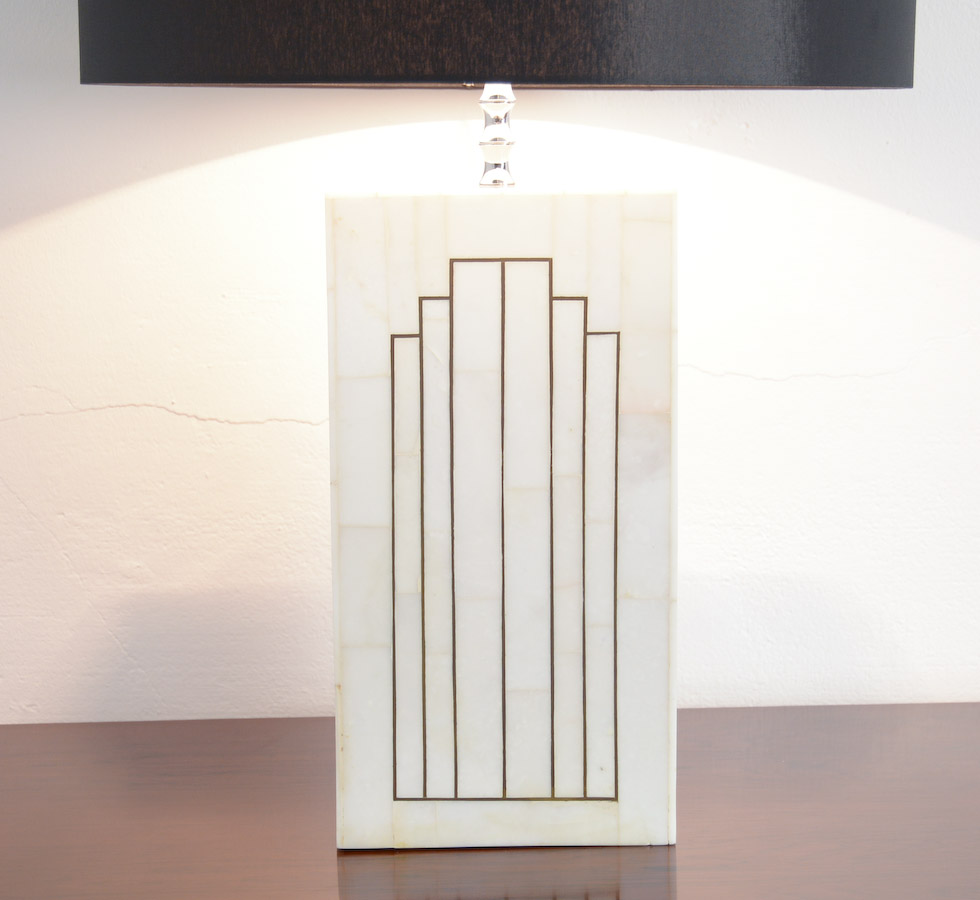 Geometric Marble Table Lamp