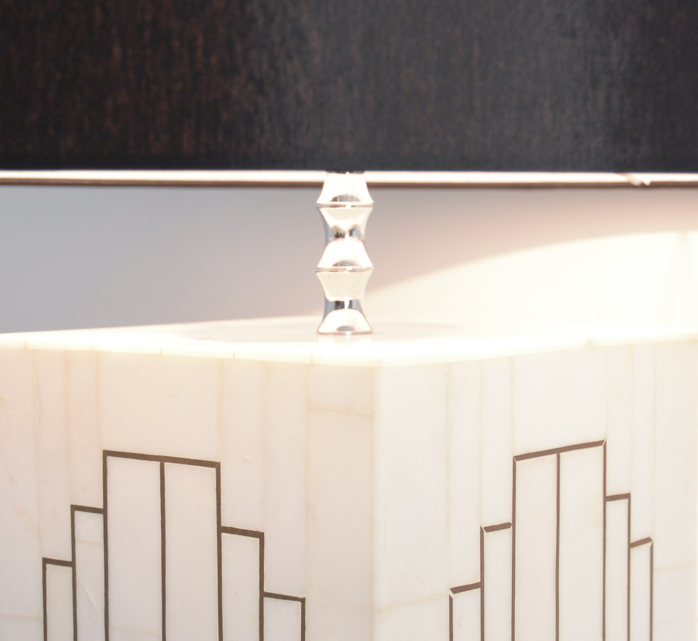 Geometric Marble Table Lamp