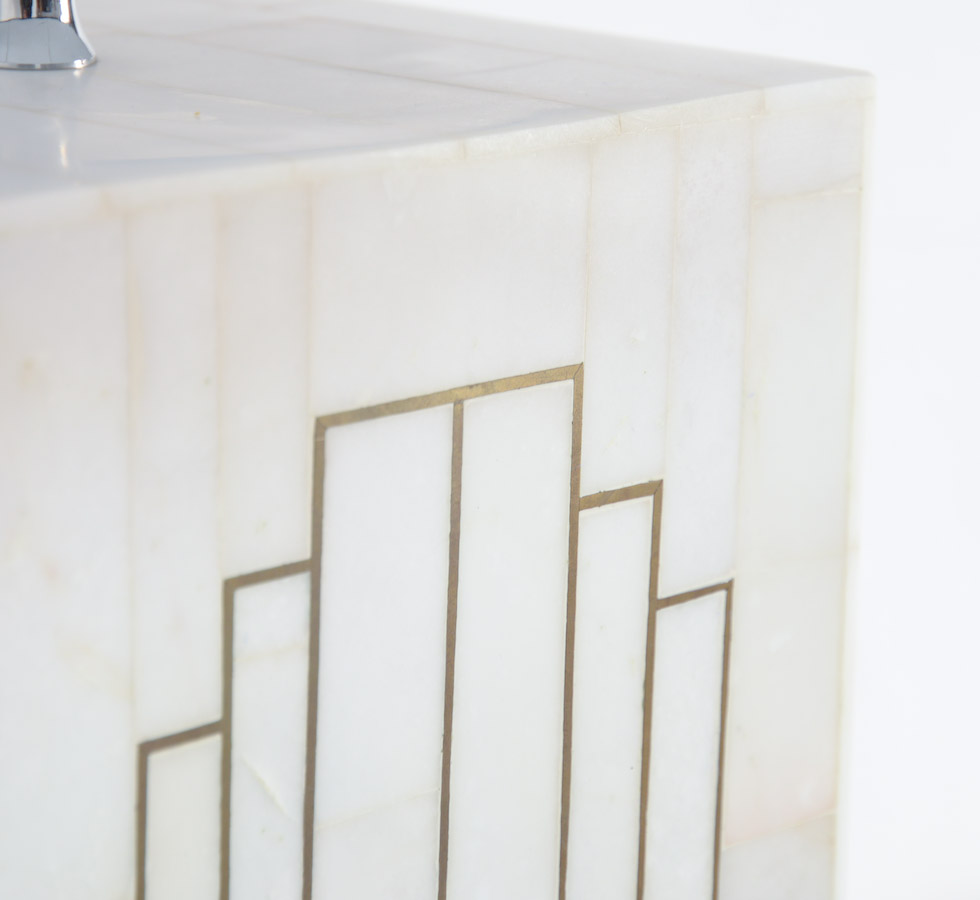 Geometric Marble Table Lamp