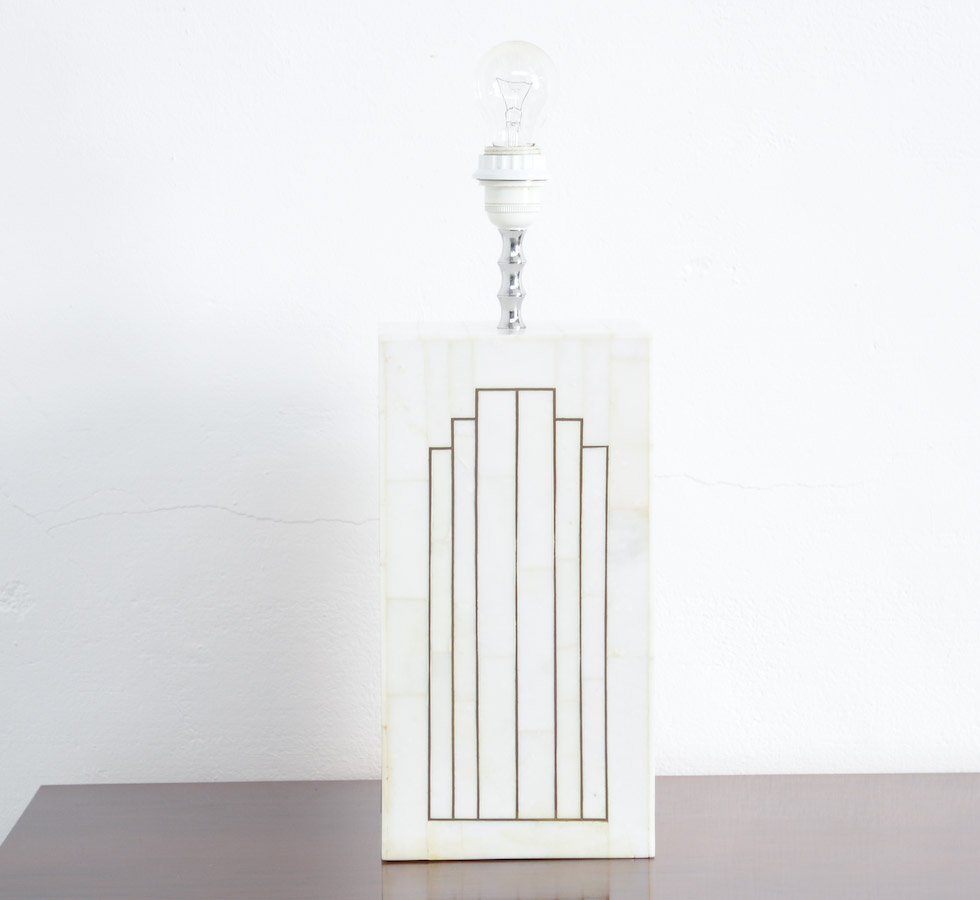 Geometric Marble Table Lamp