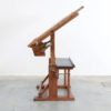 Impressive Industrial Wooden Drafting Table