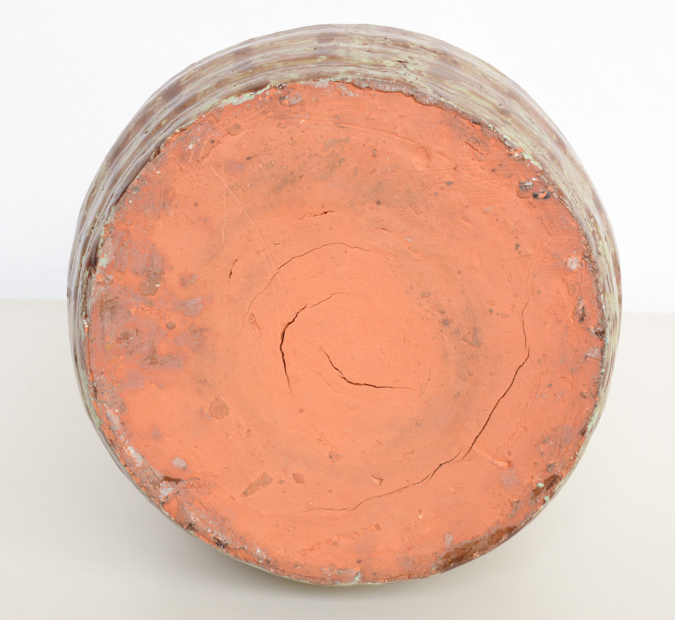 1960s Impressive Ceramic Vase with Bucolic Landscape