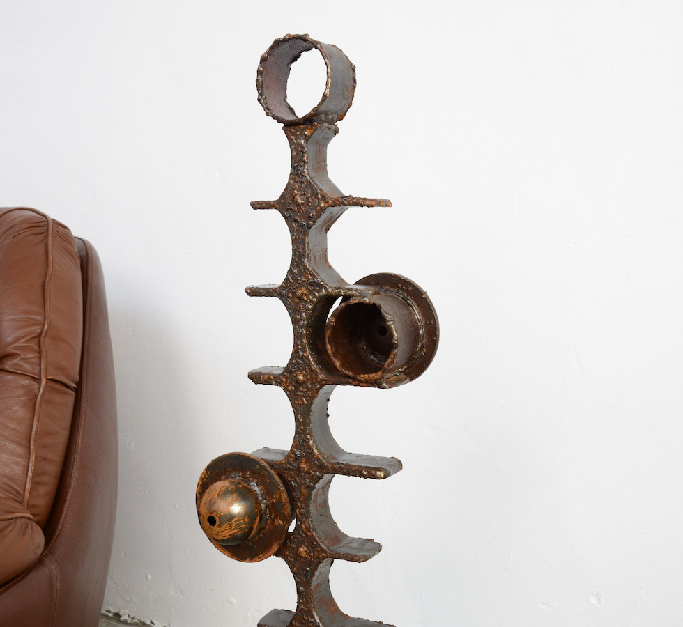 Brutalist metal sculpture of the 1970s