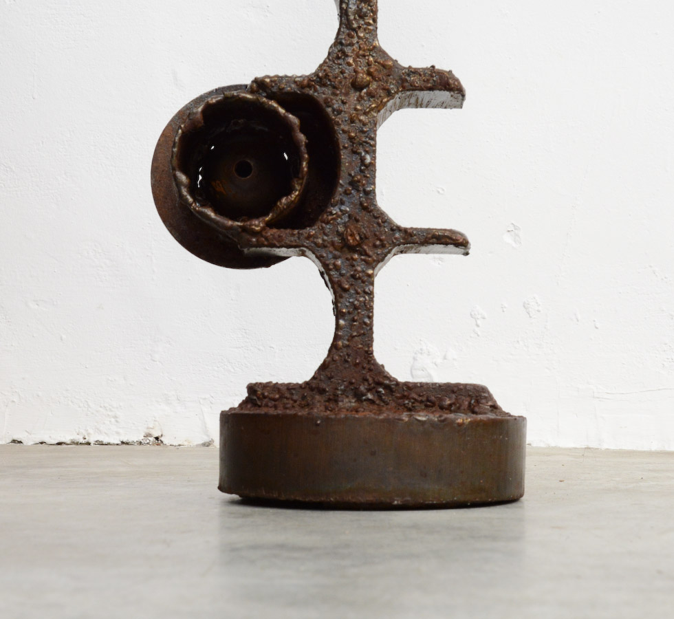 Brutalist metal sculpture of the 1970s