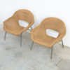 Original Pair of Rattan Easy chairs by P. J. Muntendam, 1954