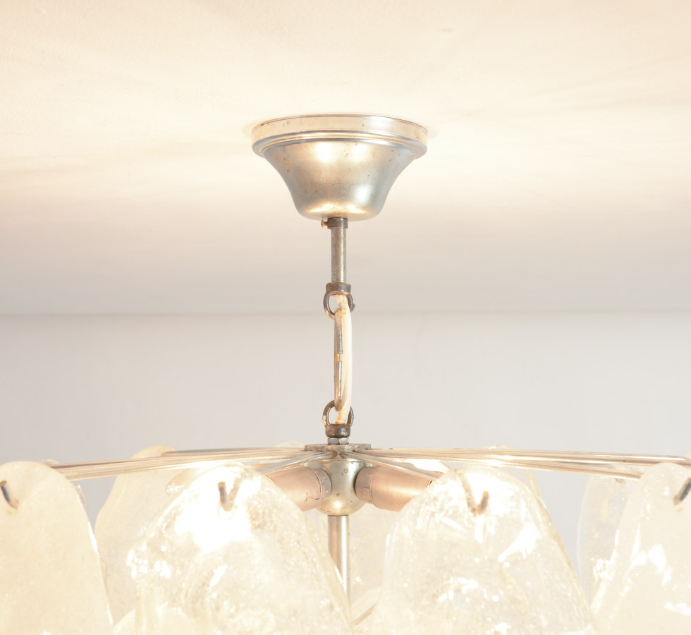 Murano Glass Fiamme Chandelier by Mazzega