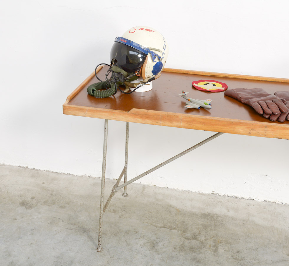 Solid Industrial Folding Table Vintage Design Point