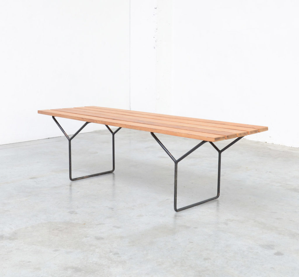 Elegant Bench of the 1950s inspired by Harry Bertoia