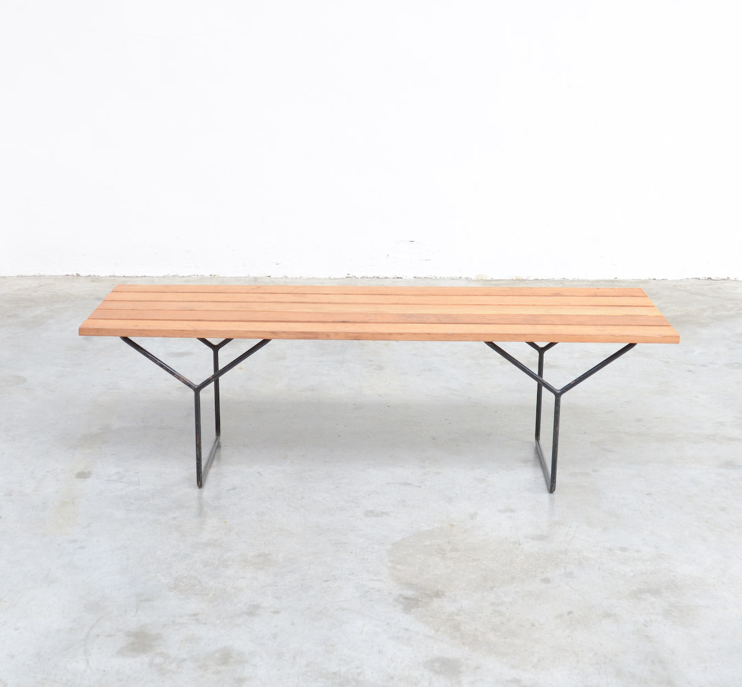 Elegant Bench of the 1950s inspired by Harry Bertoia