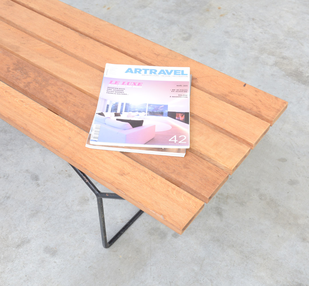 Elegant Bench of the 1950s inspired by Harry Bertoia