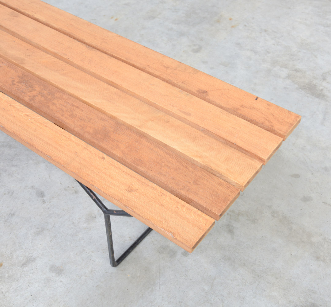 Elegant Bench of the 1950s inspired by Harry Bertoia