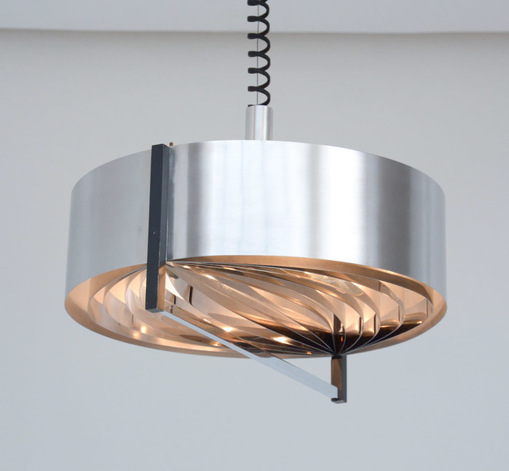 Minimalist French Pendant Lamp 1970s