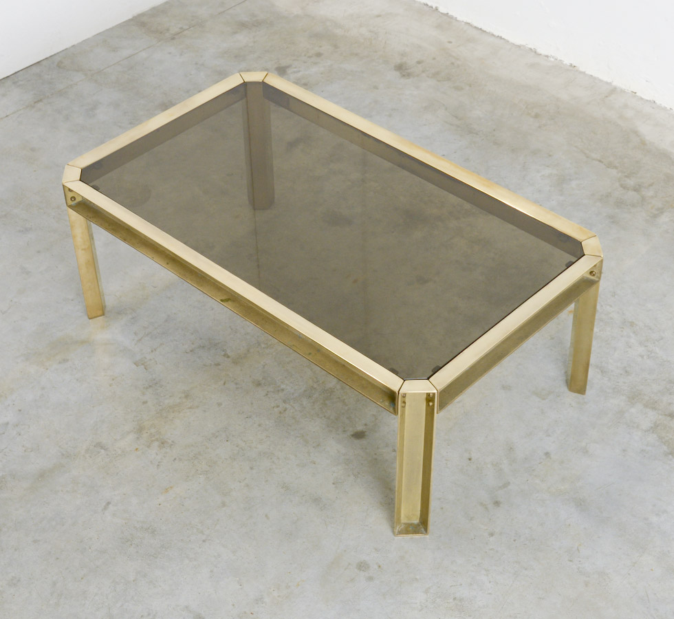 Solid Brass Coffee Table of the 1970s