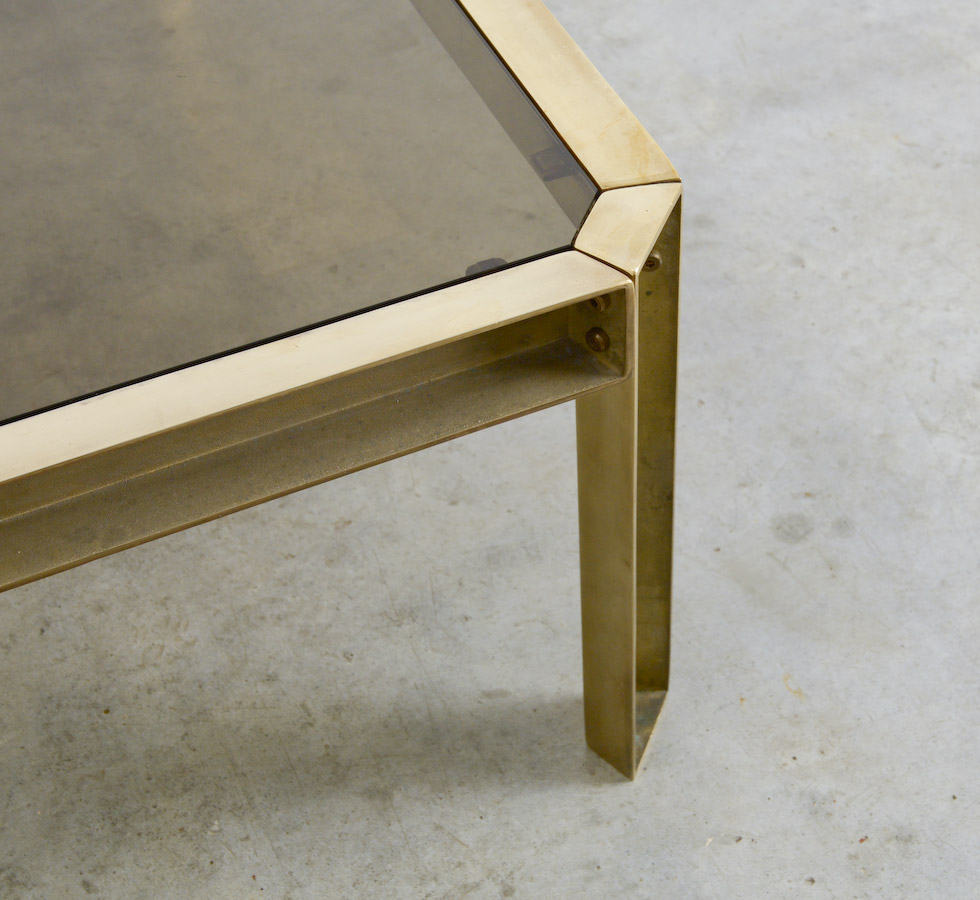 Solid Brass Coffee Table of the 1970s