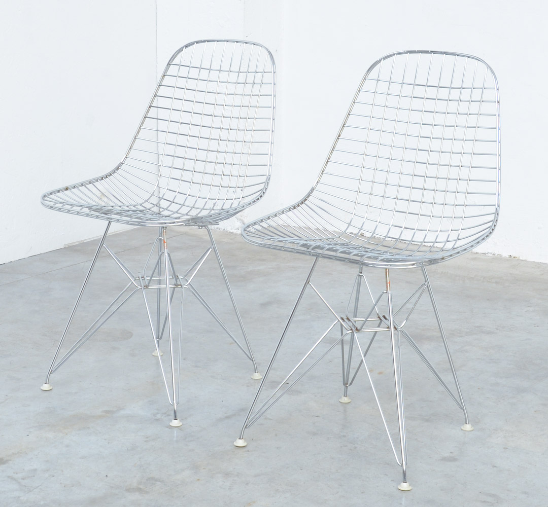 Chrome Wire Chair by Charles and Ray Eames for Herman Miller